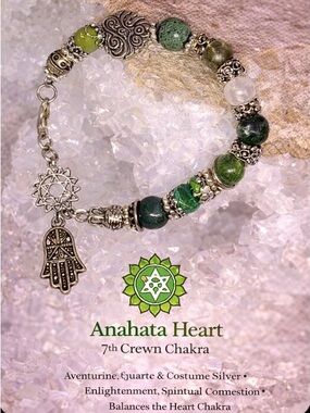 Anahata Heart ❤️ 4th Chakra Charm Bracelet The Yogi Chakra Collection